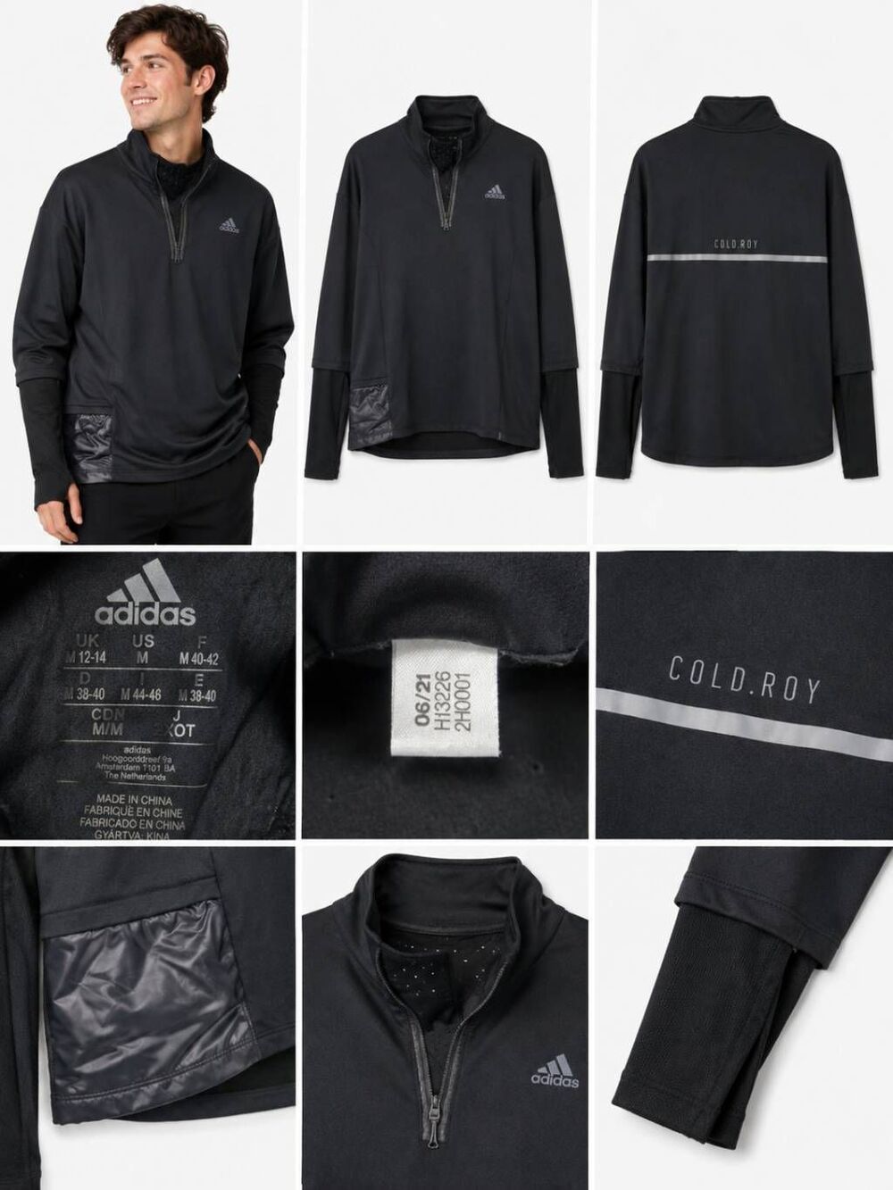 Adidas COLD.RDY 1/4 Zip Pullover M Black